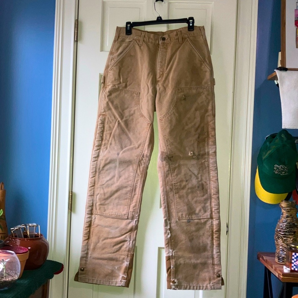 B157 BRN Carhartt Sherpa-lined Waist Overalls